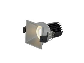 DM201972  Biox 12 Tridonic Powered 12W 4000K 1200lm 36° CRI>90 LED Engine  Silver Square Fixed Recessed Spotlight, IP20